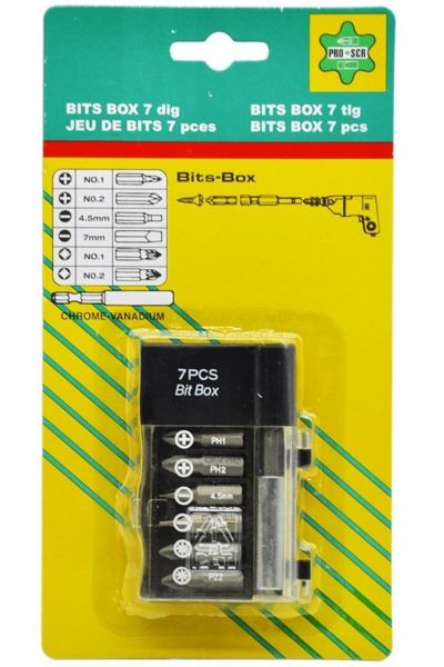 Pro-Scr 03317 Bits Uç Seti 1/4 7 Parça (Kemere Takılabilir)