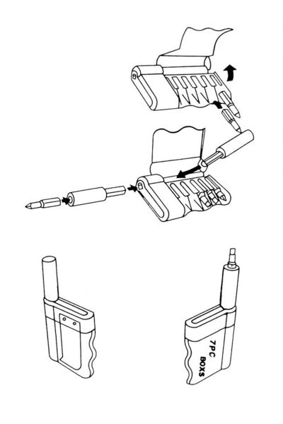 Pro-Scr 03317 Bits Uç Seti 1/4 7 Parça (Kemere Takılabilir)