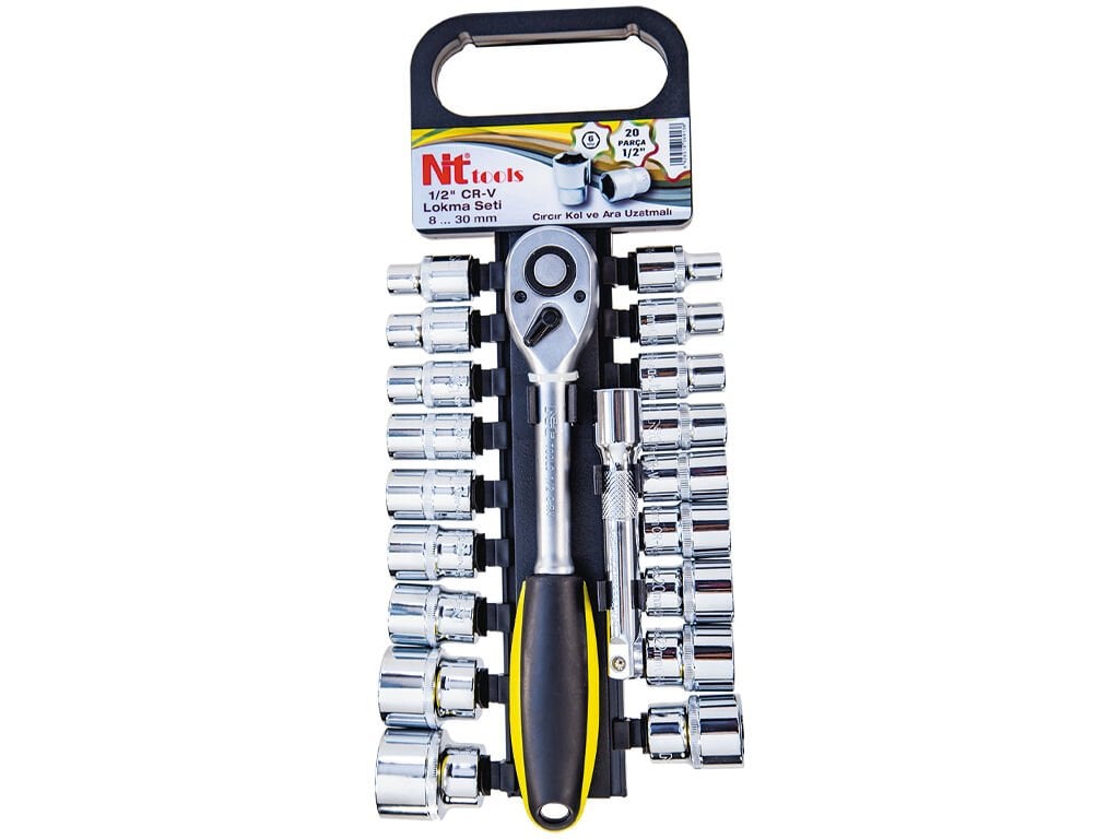 NT TOOLS NCSET71 - 1/2 Altı Köşe Lokma Takımı 20 Parça