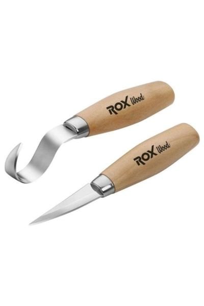 ROX WOOD 153ROX184505 2 PARÇA KAŞIK OYMA BIÇAK SETİ