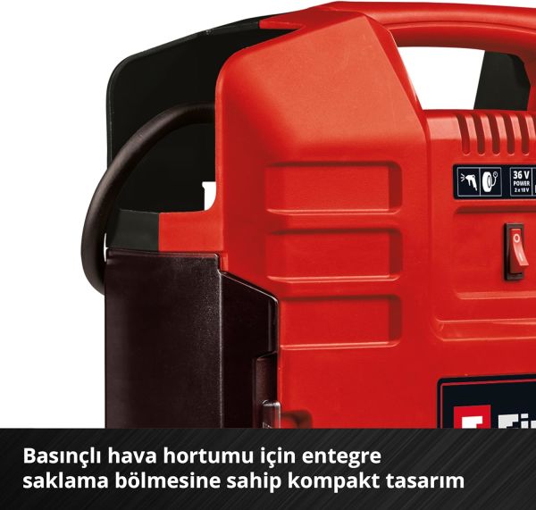 Einhell TE-AC 36/8 Li OF Set -Solo, Akülü Kompresör - Çanta tipi