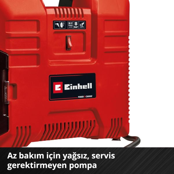 Einhell TE-AC 36/8 Li OF Set -Solo, Akülü Kompresör - Çanta tipi