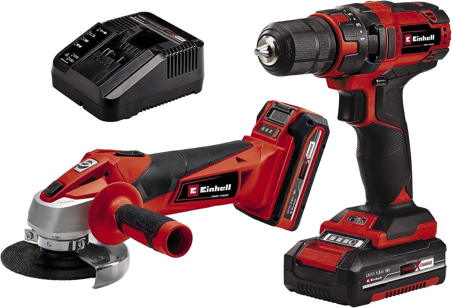 Einhell TC-TK 18 Li Kit (CD+AG) (1x1,5 Ah + 1x3,0 Ah), Kombo Set