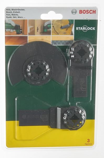 Bosch DIY Starlock 3'lü Çok İşlevli Aletler İçin Ahşap Seti