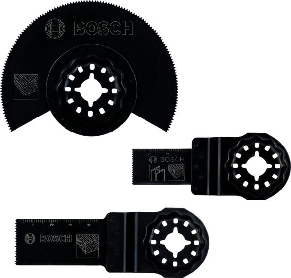 Bosch DIY Starlock 3'lü Çok İşlevli Aletler İçin Ahşap Seti