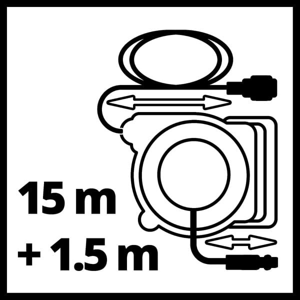Einhell TC-PH 150, Otomatik Hortum Makarası 15mt-4138005