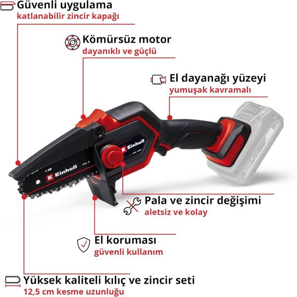 Einhell GE-PS 18/15 Li BL - Solo Akülü Dal Budama Testeresi