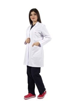 Gömlek Yaka Orta Boy Kadın Doktor-Öğretmen Önlüğü