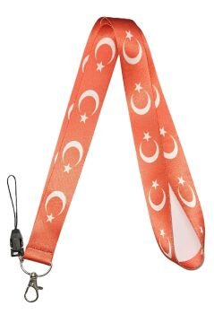 Türk Bayrağı - Boyun İpi Telefon Askısı