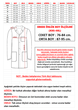 Gömlek Yaka Orta Boy Erkek Doktor-Öğretmen Önlüğü