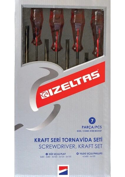 Kraft Seri Tornavida Seti 7 Parça