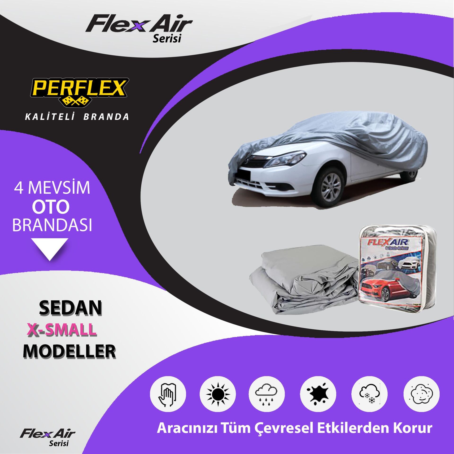 Flexaýr Oto Branda Sedan X-Small Araçlara Uyumlu