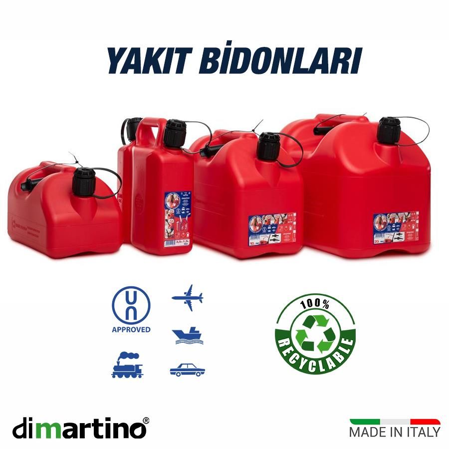 Dimartino Pro Benzin ve Yag Bidonu 5 Lt 7030