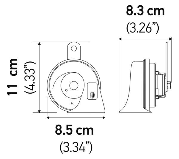 Hella Dadat Korna 12V 400-500Hz 110DB 3FH007424-801