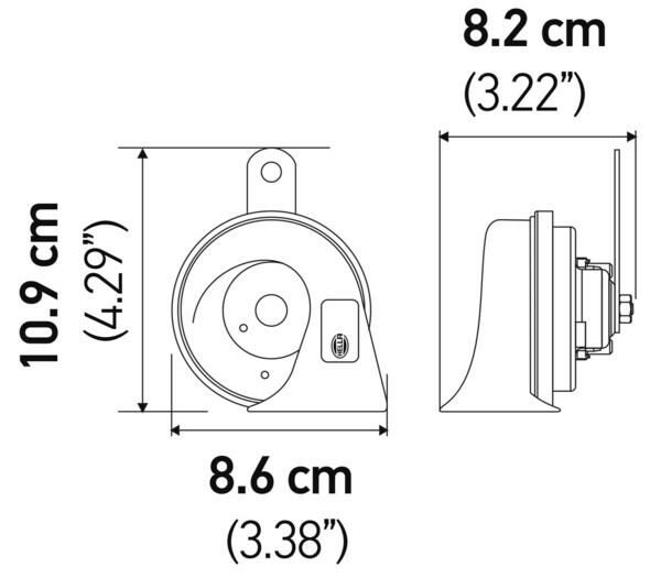 Hella Bas Tiz Korna 12V 400-500Hz(Caddy Golf V Jetta Leon Toledo) 3FH011225-841