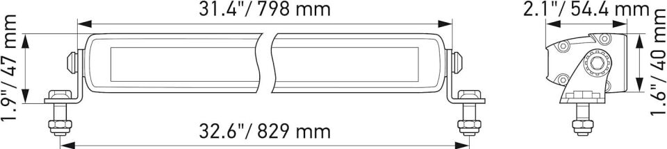 Hella Off-Road Led Lamba 12V-24V 32'' Hareketli Montaj 1FJ358176-311