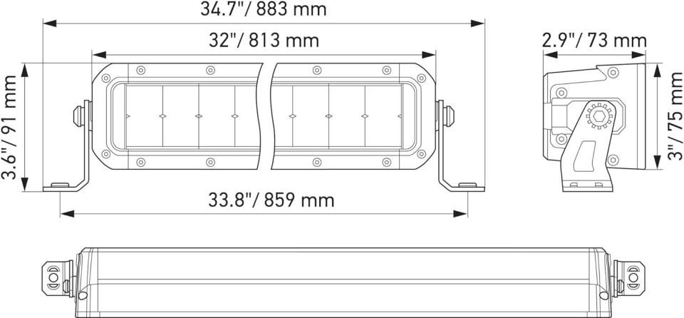 Hella Off-Road Led Lamba 12V-24V 813MM 1GJ358197-411