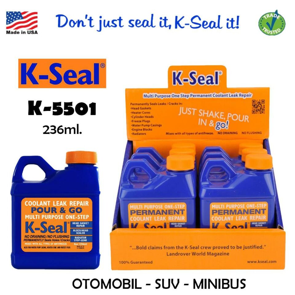 K-Seal Çok Amaçli Sivi Sogutma Sivisi Radyatör Kaçak Kalici Onarim 236ml