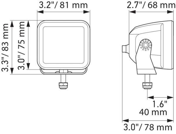 Hella Off-Road Led Lamba 12V-24V 81MM Hareketli Montaj 1FA358176-811