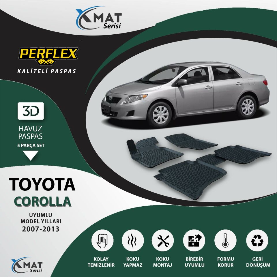 Perflex Paspas 3D Havuzlu X-Mat Auris 2007-2013