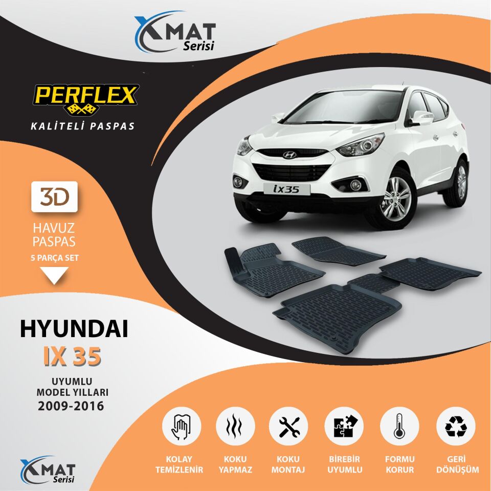 Perflex Paspas 3D Havuzlu X-Mat Ix35 2009-2016