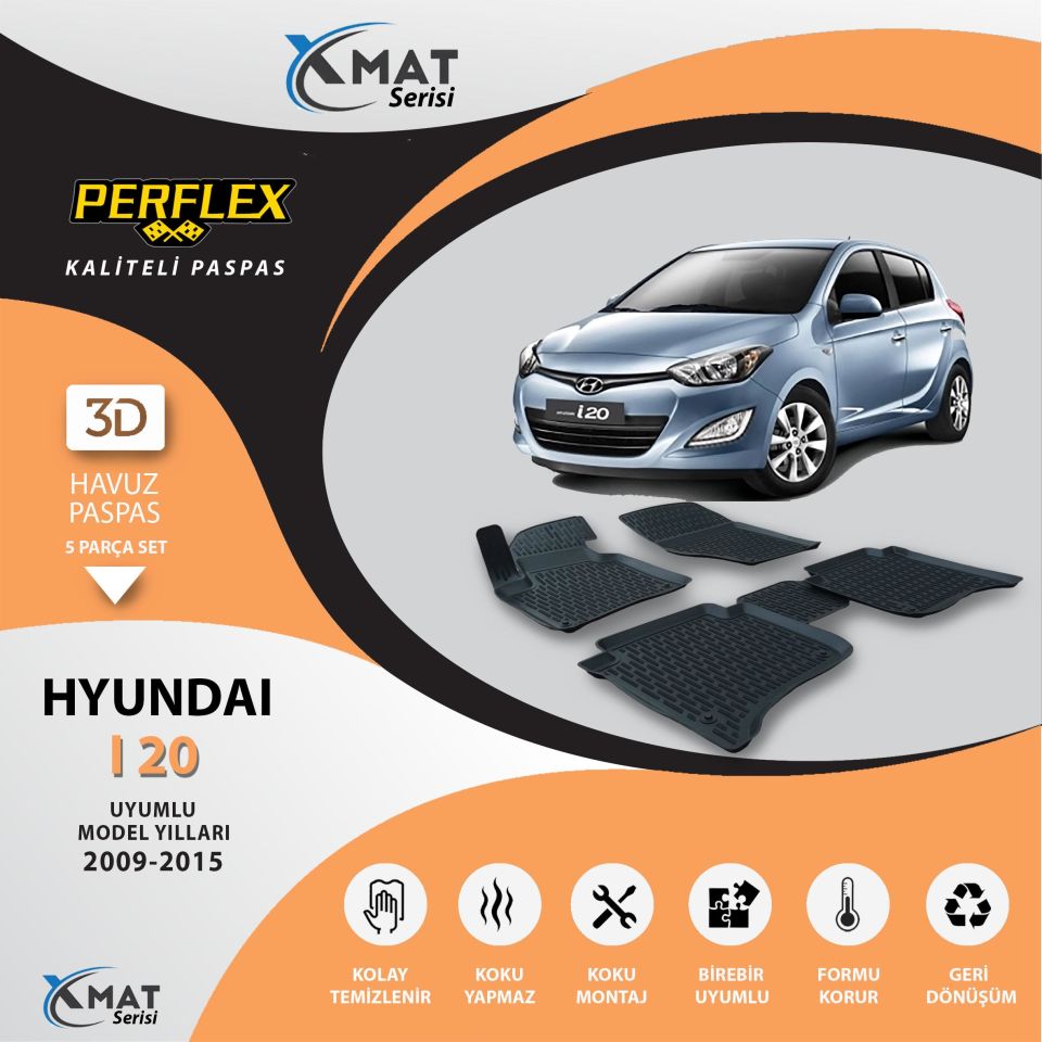 Perflex Paspas 3D Havuzlu X-Mat I20 2009-2015