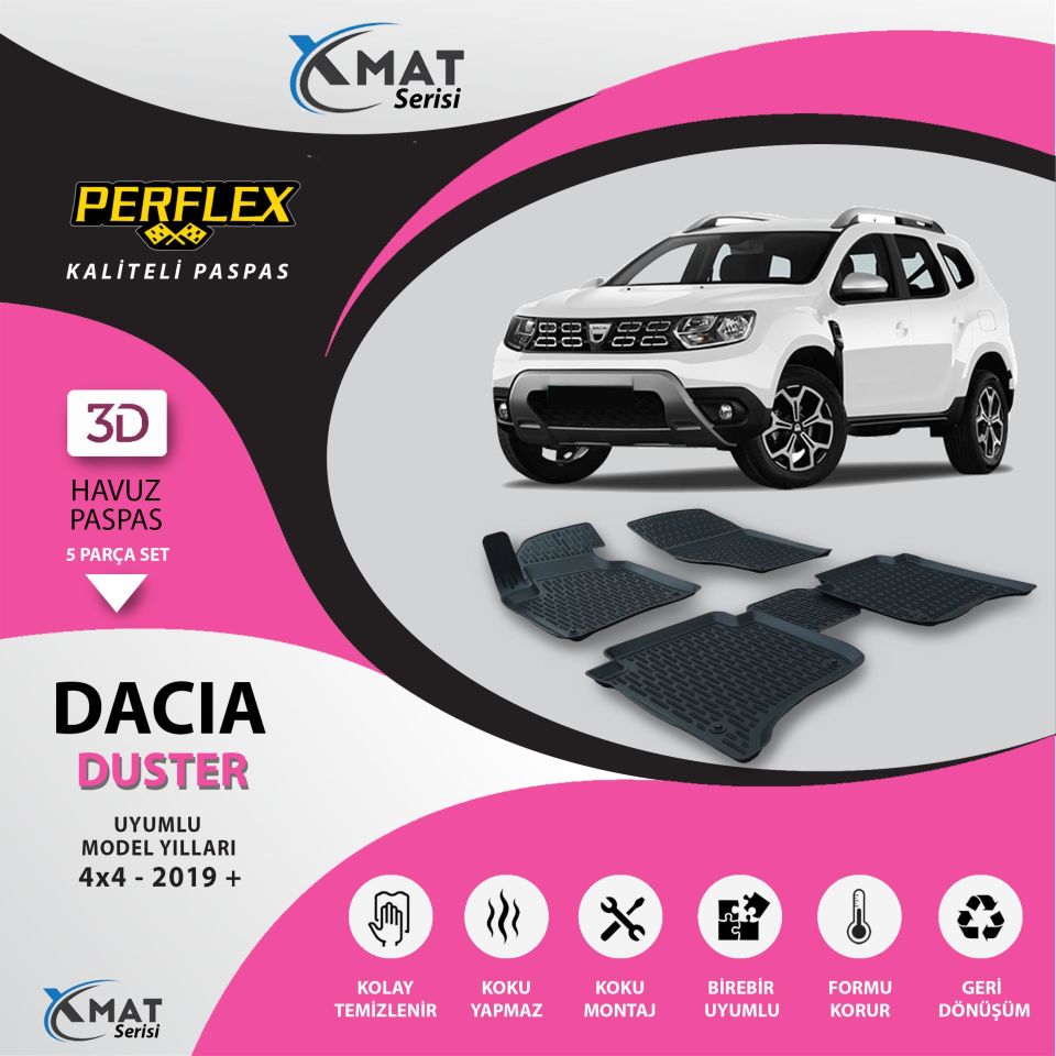 Perflex Paspas 3D Havuzlu X-Mat Duster 4X4 2019+