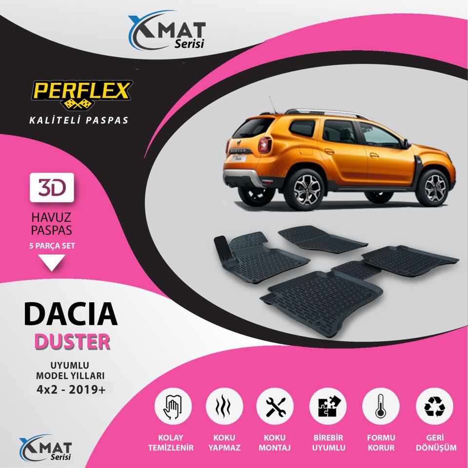 Perflex Paspas 3D Havuzlu X-Mat Duster 4X2 2019+