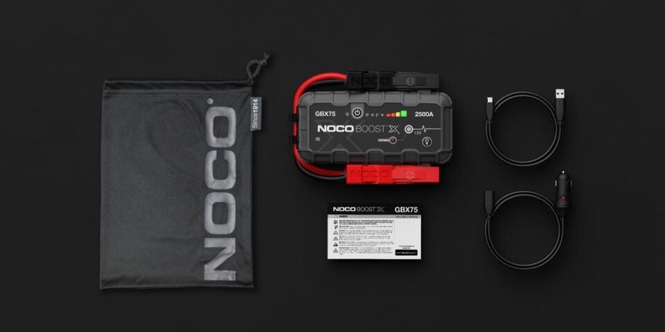 Noco Boost X GBX75 12V 2500 Amper Lityum Akü Takviye + Powerbank + Led Lamba  + Eva Çanta