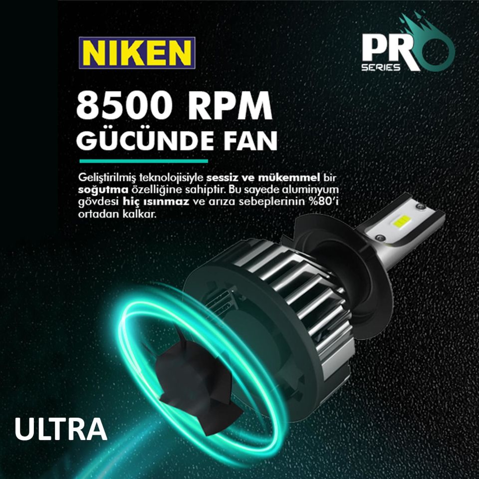 Niken Far Ampulü Led Xenon Pro Serisi 9005