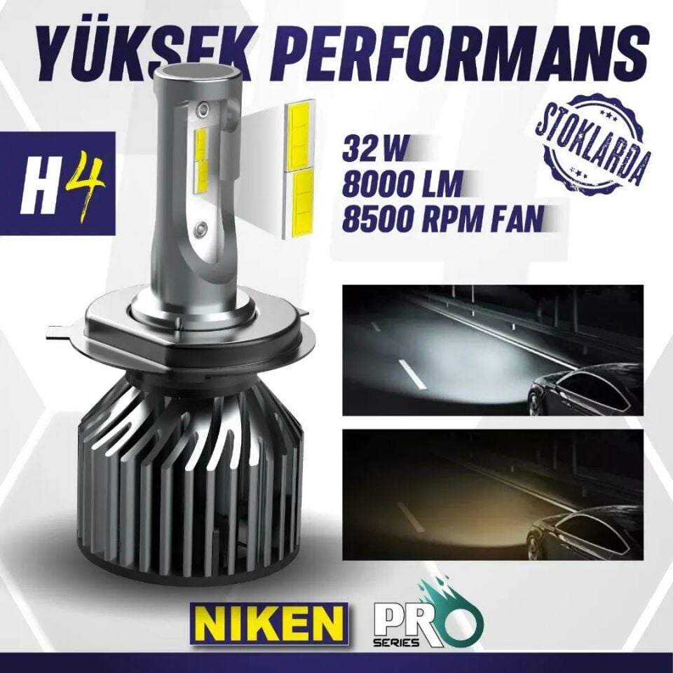 Niken Far Ampulü Led Xenon Pro Serisi H11