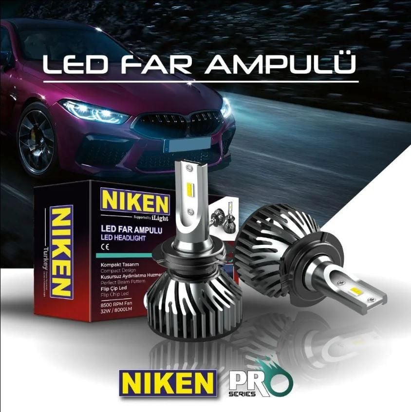 Niken Far Ampulü Led Xenon Pro Serisi H7