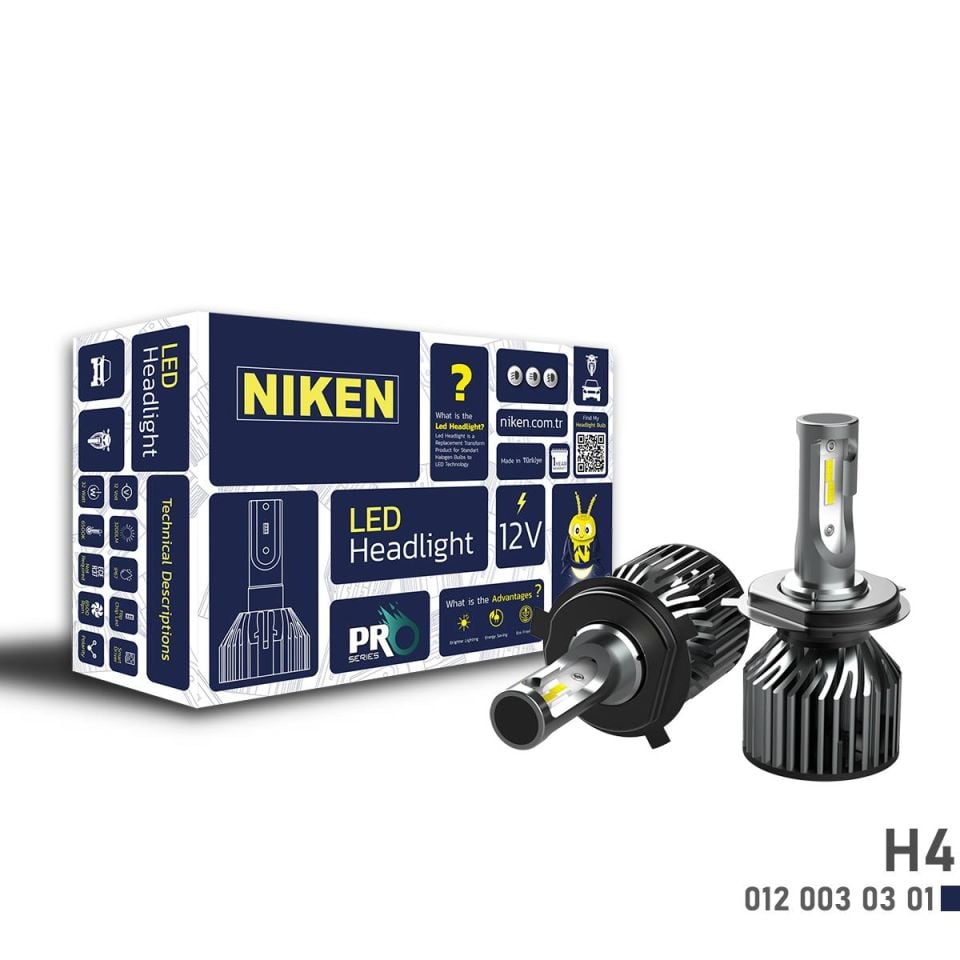 Niken Far Ampulü Led Xenon Pro Serisi H4