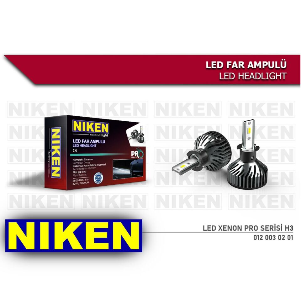 Niken Far Ampulü Led Xenon Pro Serisi H3