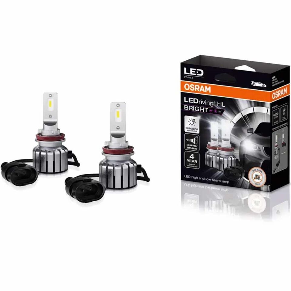 Osram Far Ampulü Led H8/H11/H16 12V 19W Bright 64211DWBRT-2HFB