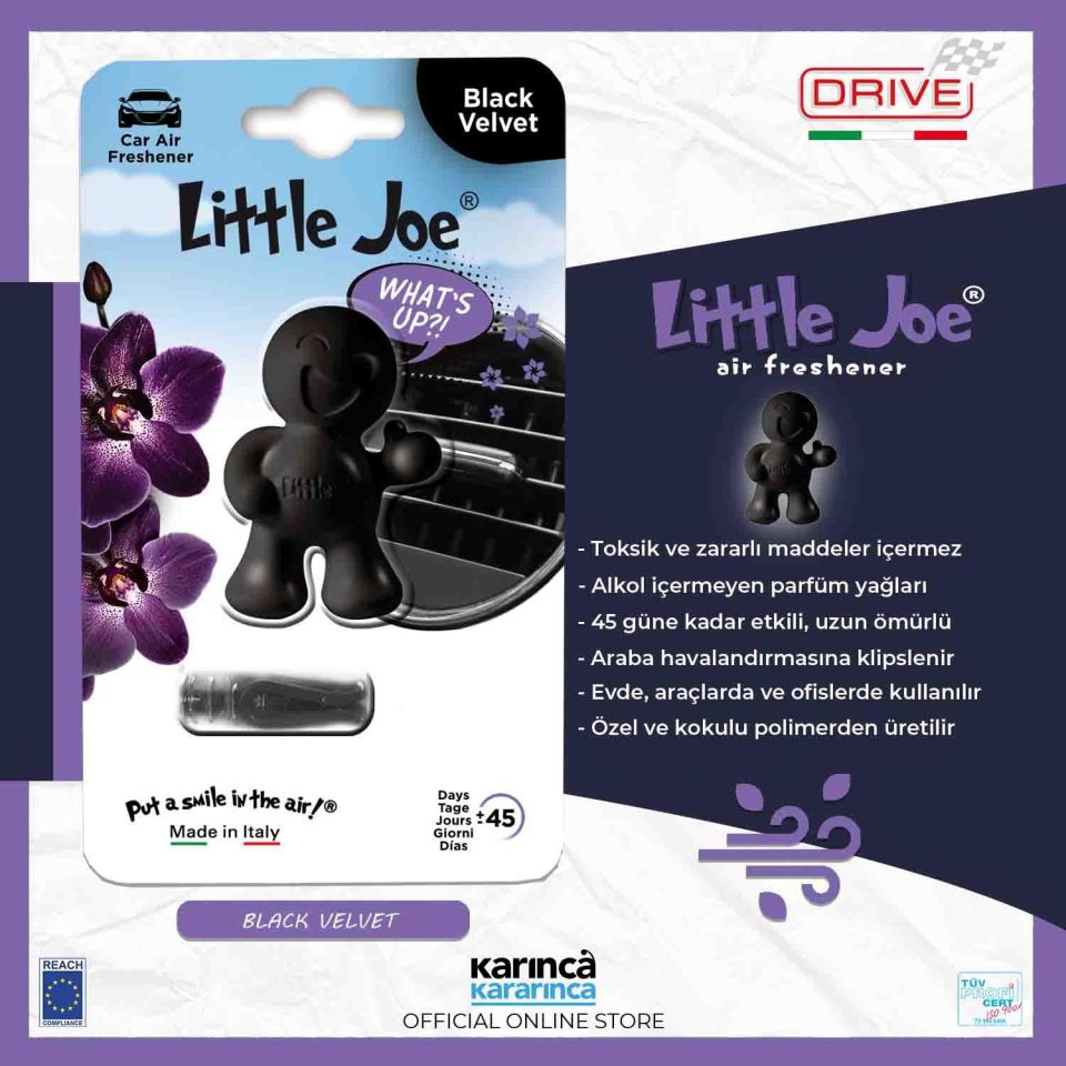 Little Joe Thums Up Black Velvete Kalorifere Geçme Oto Kokusu Siyah Kadife