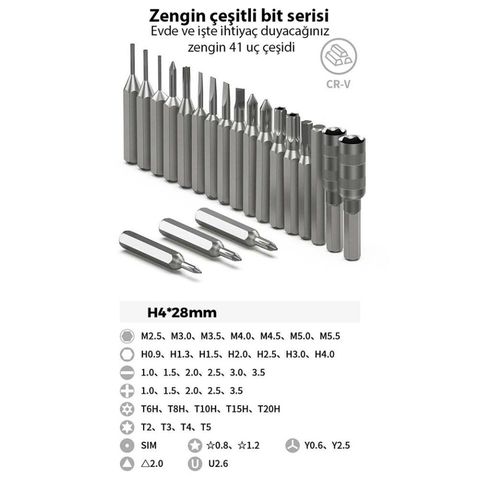Kingsdun 48 Parçali Tasinabilir Mini Tornavida Seti KS-840059