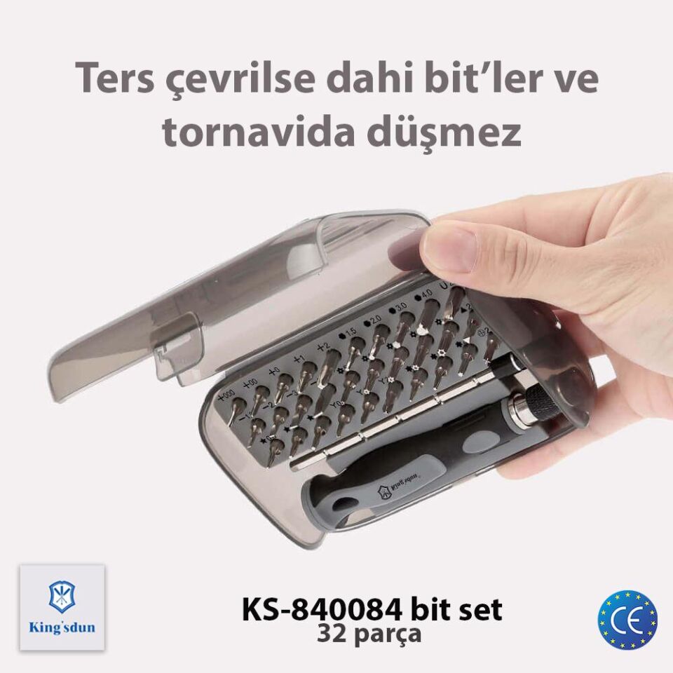 Kingsdun 32 si 1 Arada Manyetik Hassas Tornavida Seti KS-840084