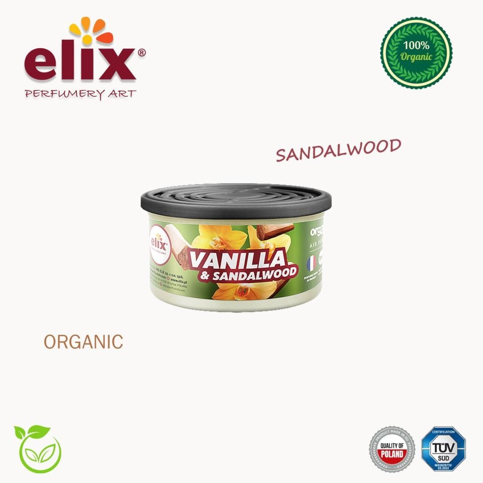 ELIX Organik Metal Kutuda Dogal Liflere Emdirilmis Özel Aromali Koku - Sandal Agaci