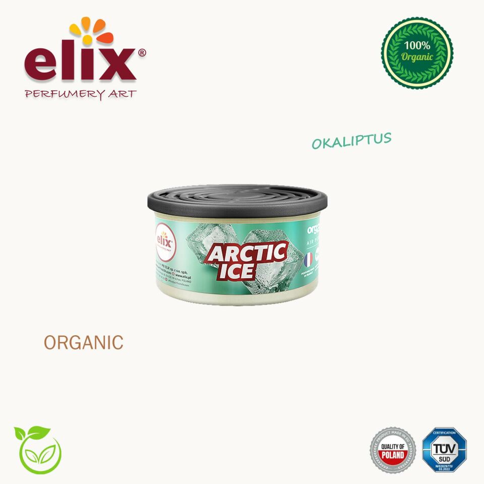 ELIX Organik Metal Kutuda Dogal Liflere Emdirilmis Özel Aromali Koku - Arktik Buz