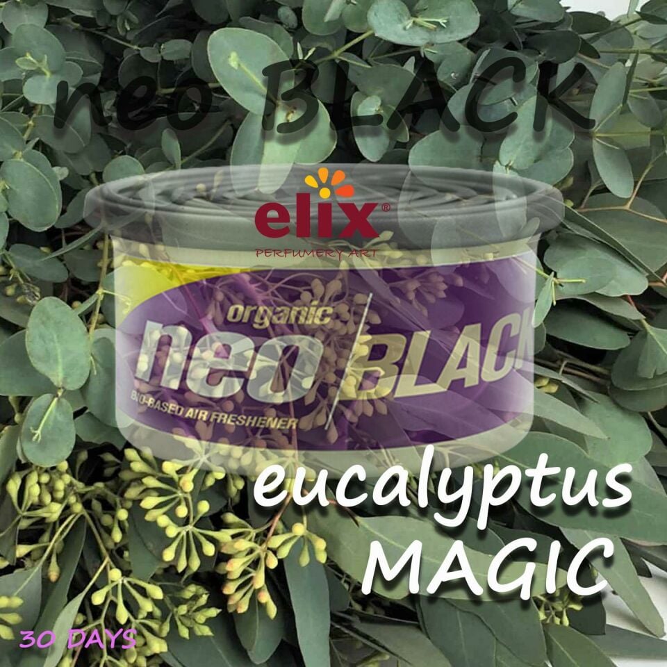 ELIX Neo Black Metal Kutuda Ahsap Granüllere Emdirilmis Özel Aromali Koku - Okaliptus