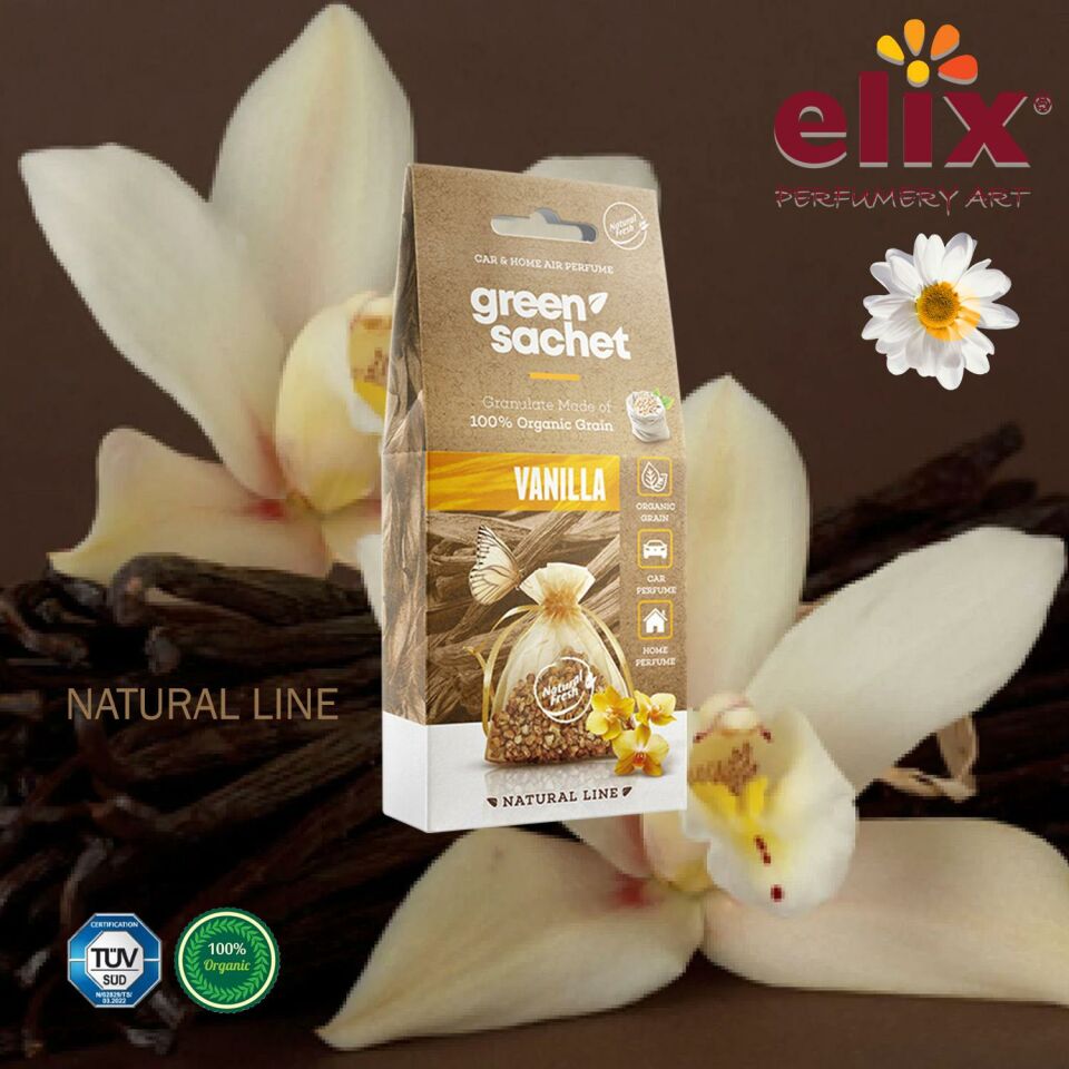 ELIX Natural Ahsap Granüllere Emdirilmis Özel Aromali Koku - Vanilya