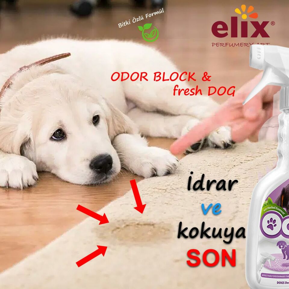 ELIX Bitki Özlü Köpek İdrar Yapma ve Koku Önleyici Sprey 500ml.