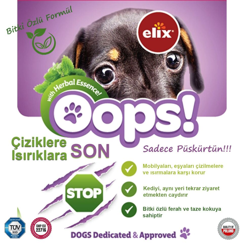 ELIX Bitki Özlü Köpek Kovucu Sprey 75ml.