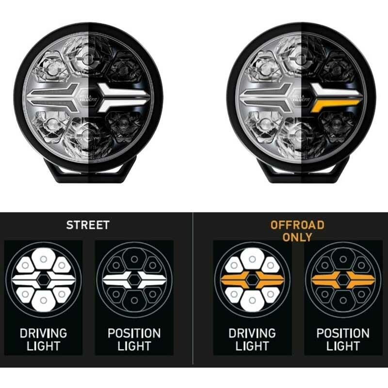 Hella Off-Road Valuefit Blade Led Uzun Far Siyah 22W 7'' Beyaz-Amber Isik 1FJ357198-061