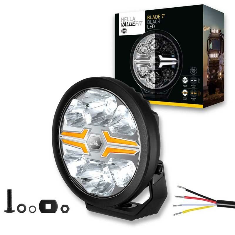 Hella Off-Road Valuefit Blade Led Uzun Far Siyah 36W 7'' Beyaz-Amber Isik 1FJ357198-071