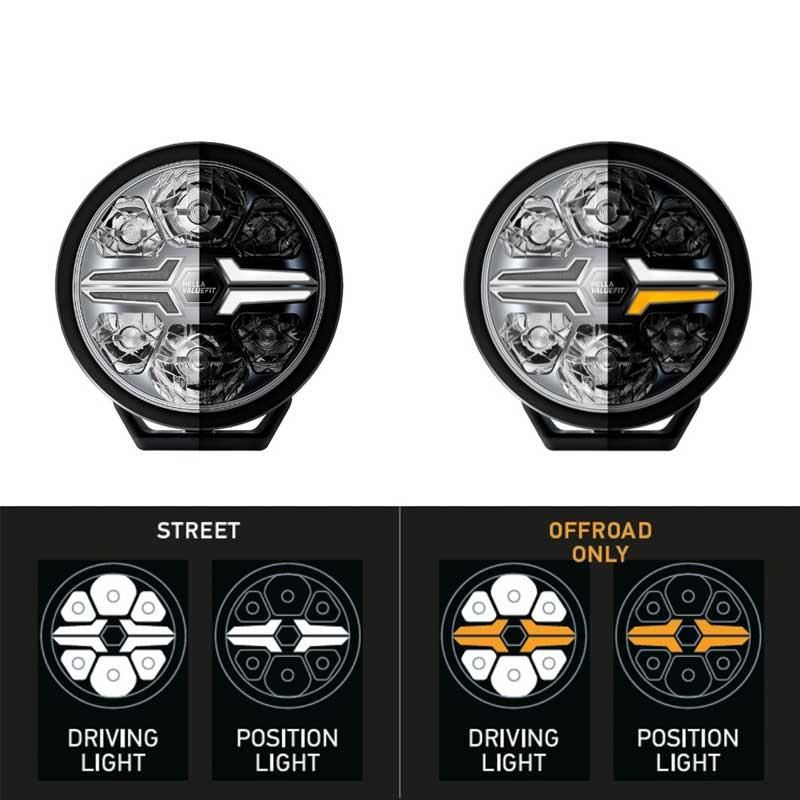 Hella Off-Road Valuefit Blade Led Uzun Far Siyah 36W 7'' Beyaz-Amber Isik 1FJ357198-071