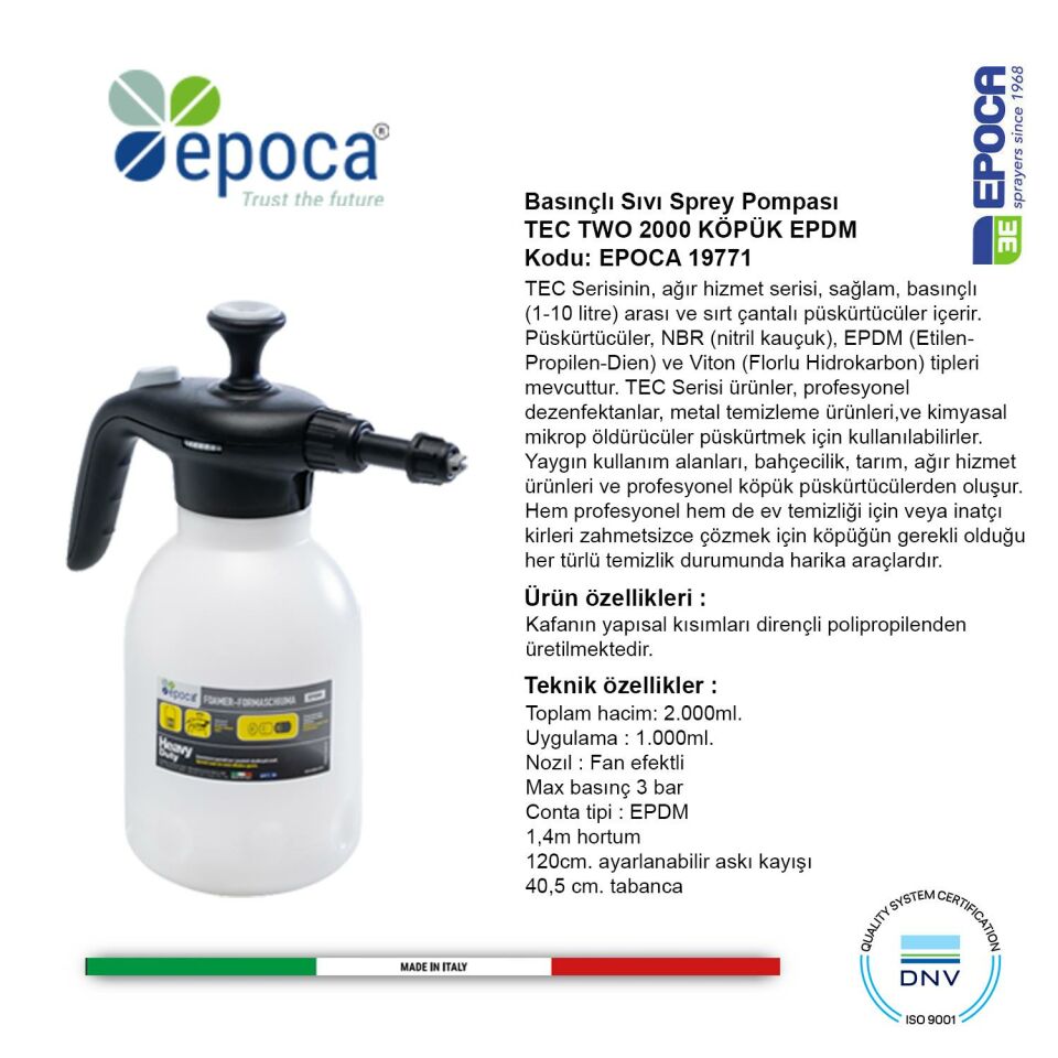 Epoca TEC TWO 2000 EPDM Köpük Pompasi 2Lt.