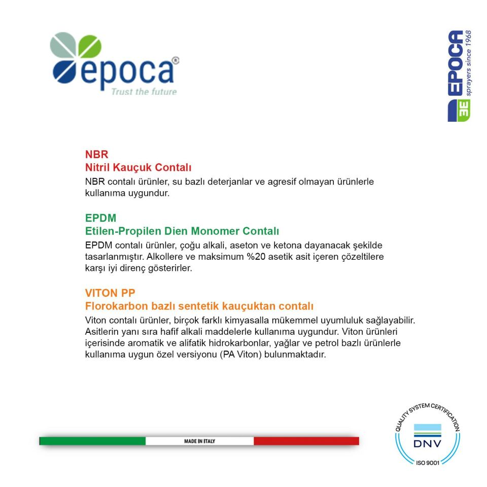 Epoca TOP TEC EPDM Köpük Pompasi 9,9Lt.- 1,4M.Hortumlu