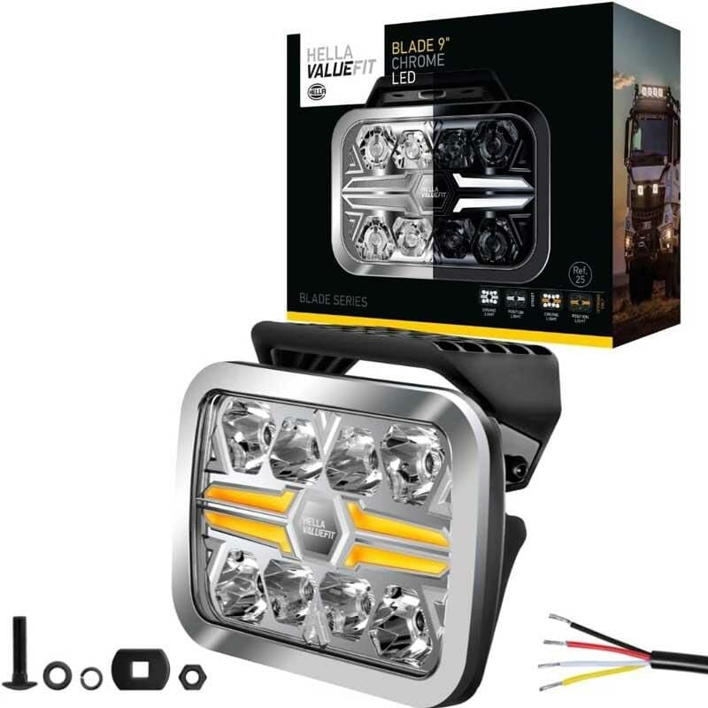 Hella Off-Road Valuefit Blade Led Uzun Far Krom 36W 9'' Beyaz-Amber Isik 1FJ357199-091